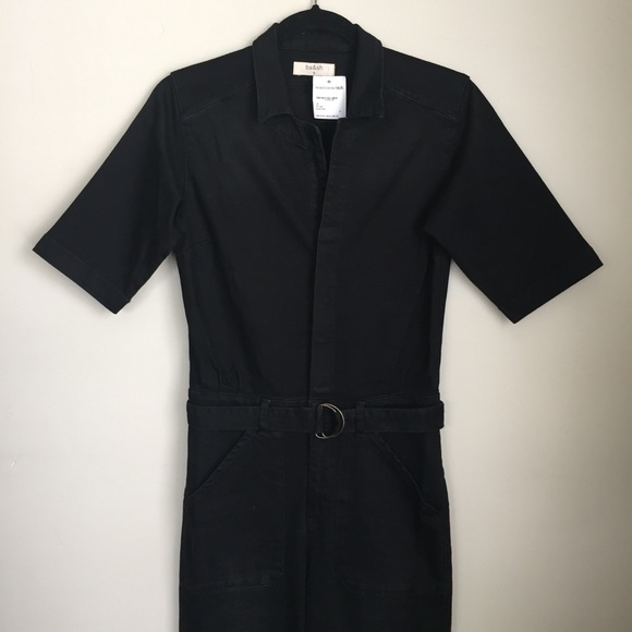 Ba&sh Black denim jumpsuit retro vintage style 70s hippie jean romper designer - Picture 6 of 11